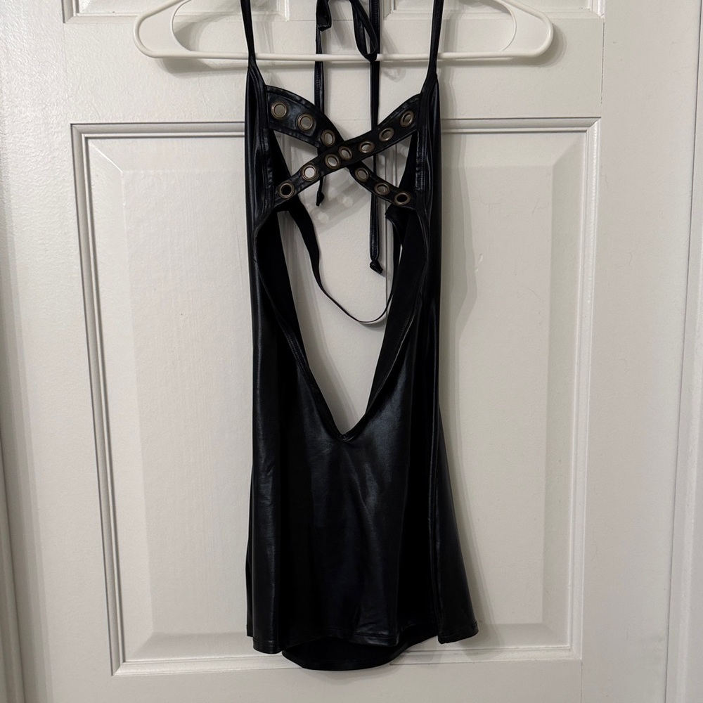 Black Strappy Sexy Women's Top